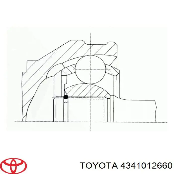 4341012660 Toyota Semieixo (acionador) dianteiro direito