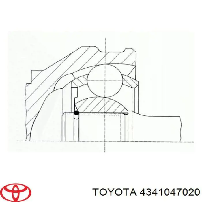 4341047020 Toyota Semieixo (acionador) dianteiro direito