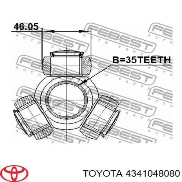 Semieixo (acionador) dianteiro direito Toyota 4341048080 preço, a partir de 311,57 USD