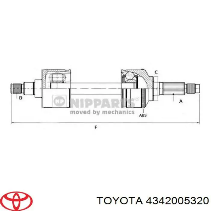 Compre 4342005320 Toyota Semieixo (acionador) dianteiro esquerdo