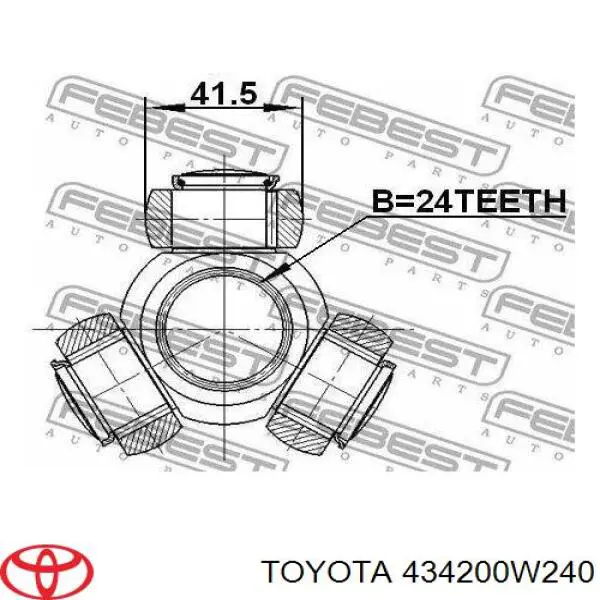 Compre 434200W240 Toyota Semieixo (acionador) dianteiro esquerdo