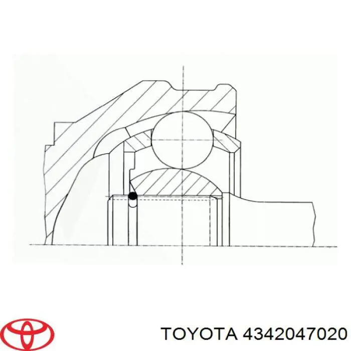4342047020 Toyota Semieixo (acionador) dianteiro esquerdo