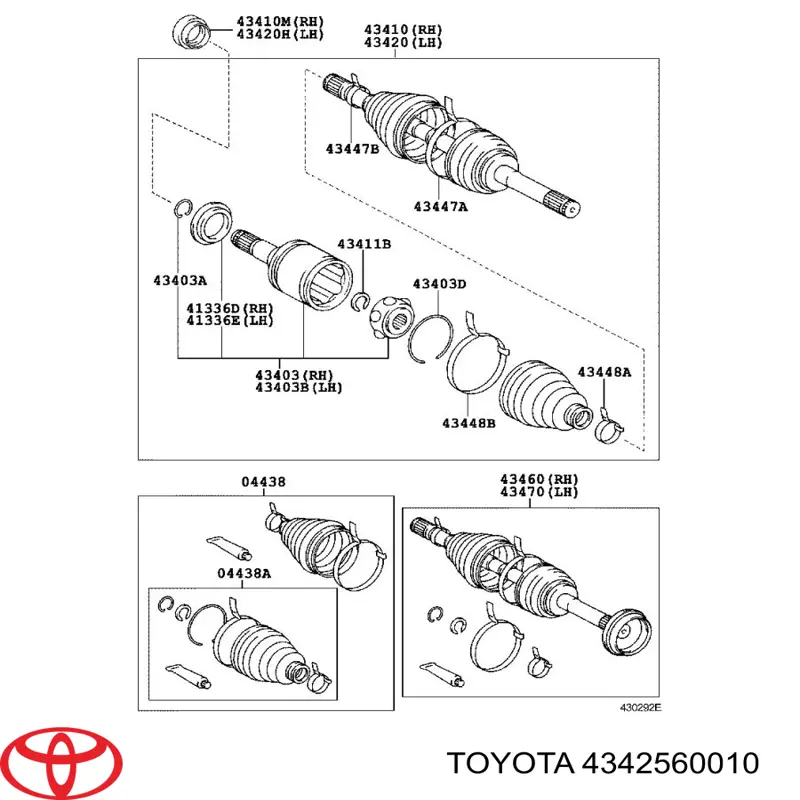 4342560010 Toyota 