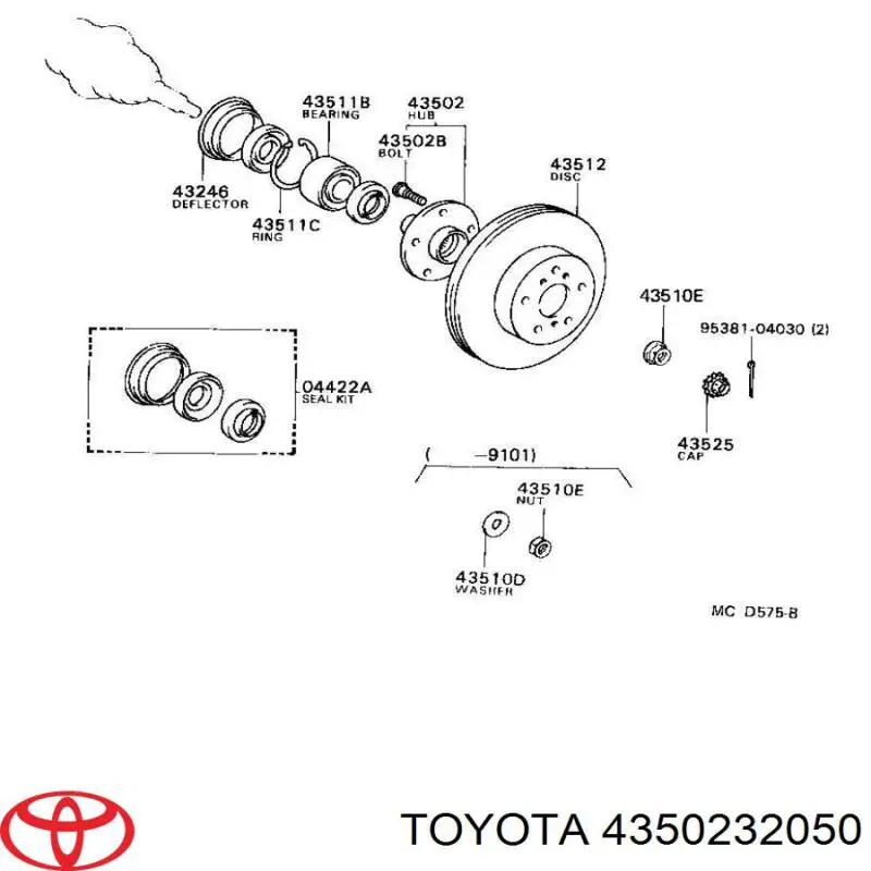 Cubo dianteiro Toyota 4350232050 preço, a partir de 225,57 USD
