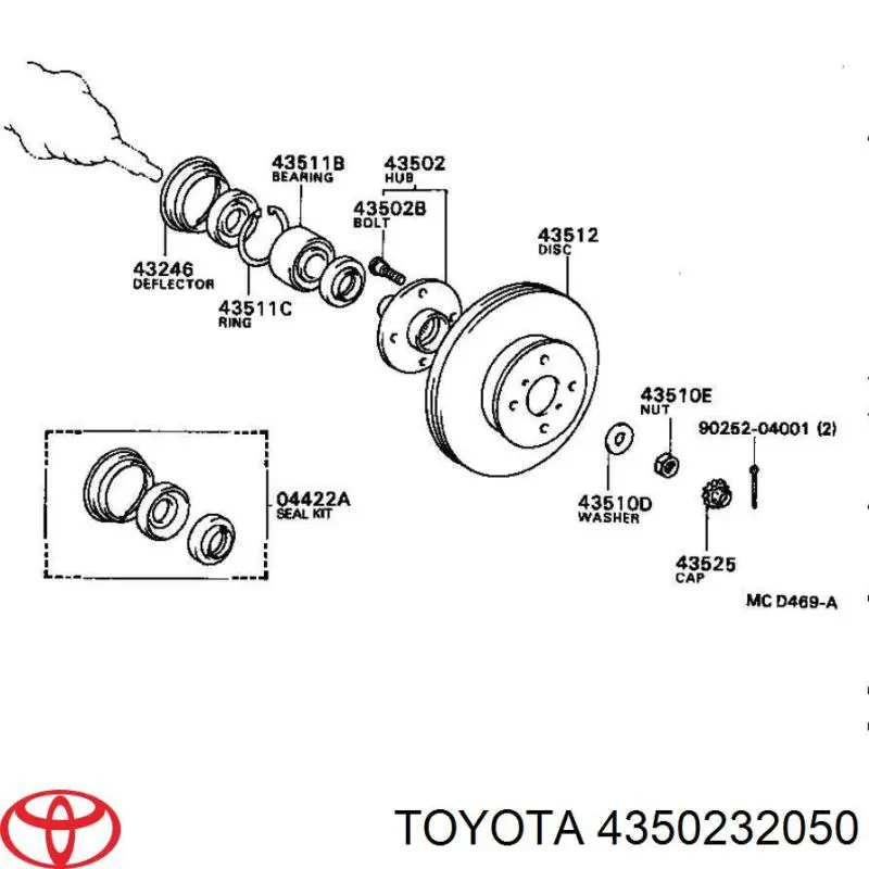 Compre 4350232050 Toyota Cubo dianteiro