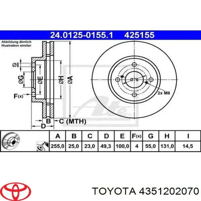 Compre 4351202070 Toyota Disco do freio dianteiro