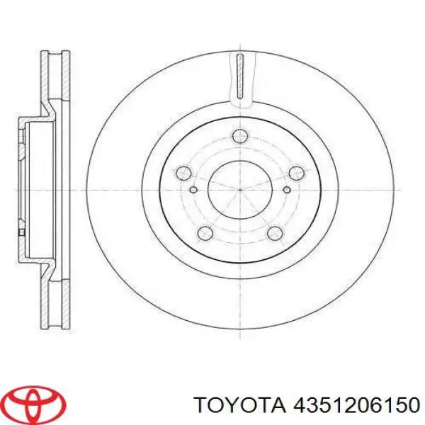 Disco do freio dianteiro Toyota 4351206150 preço, a partir de 52,18 USD