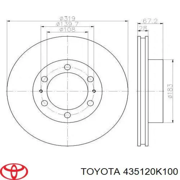 Compre 435120K100 Toyota Disco do freio dianteiro