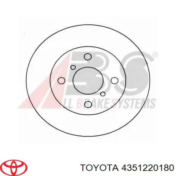 4351220180 Toyota Disco do freio dianteiro