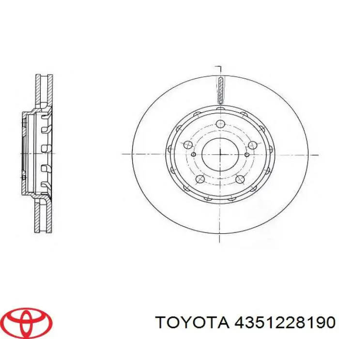 Disco do freio dianteiro Toyota 4351228190 preço, a partir de 71,01 USD