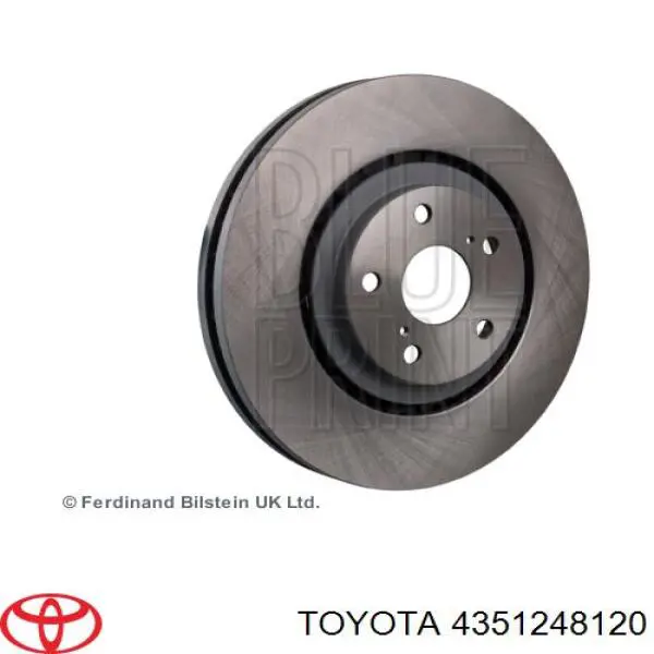 Disco do freio dianteiro 4351248120 Toyota