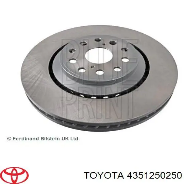 4351250250 Toyota Disco do freio dianteiro