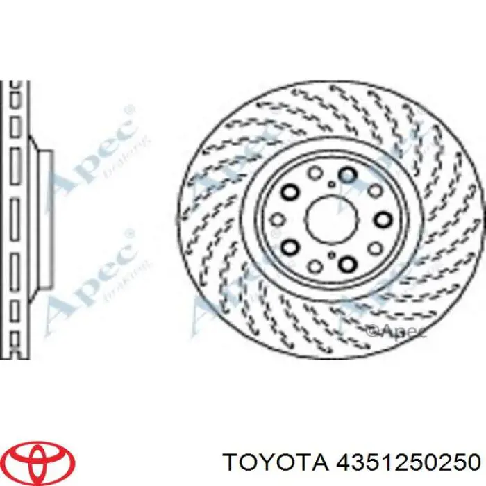 Disco do freio dianteiro Toyota 4351250250 preço, a partir de 113,92 USD