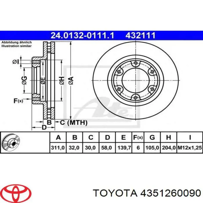Compre 4351260090 Toyota Disco do freio dianteiro