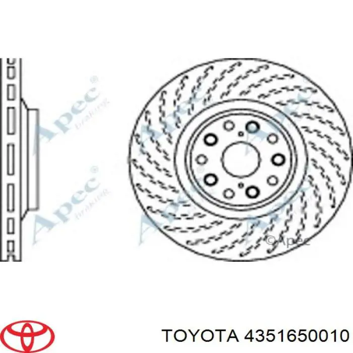 Disco do freio dianteiro Toyota 4351650010 preço, a partir de 84,76 USD