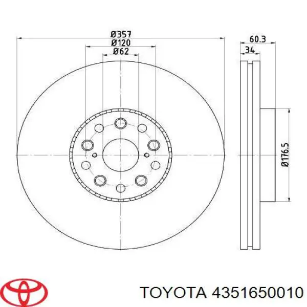 Compre 4351650010 Toyota Disco do freio dianteiro