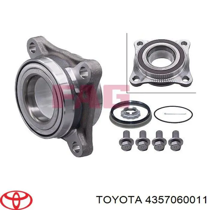 Rolamento de cubo dianteiro Toyota 4357060011 preço, a partir de 114,34 USD