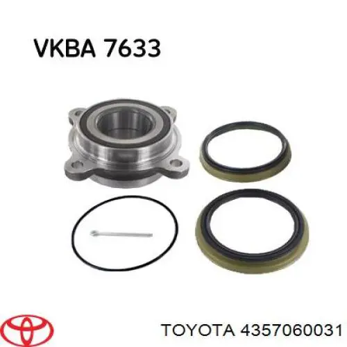 Compre 4357060031 Toyota Rolamento de cubo dianteiro