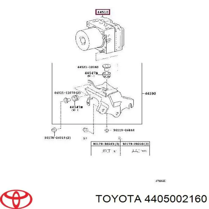 Unidade hidráulico de controlo ABS Toyota 4405002160 preço, a partir de 115,77 USD