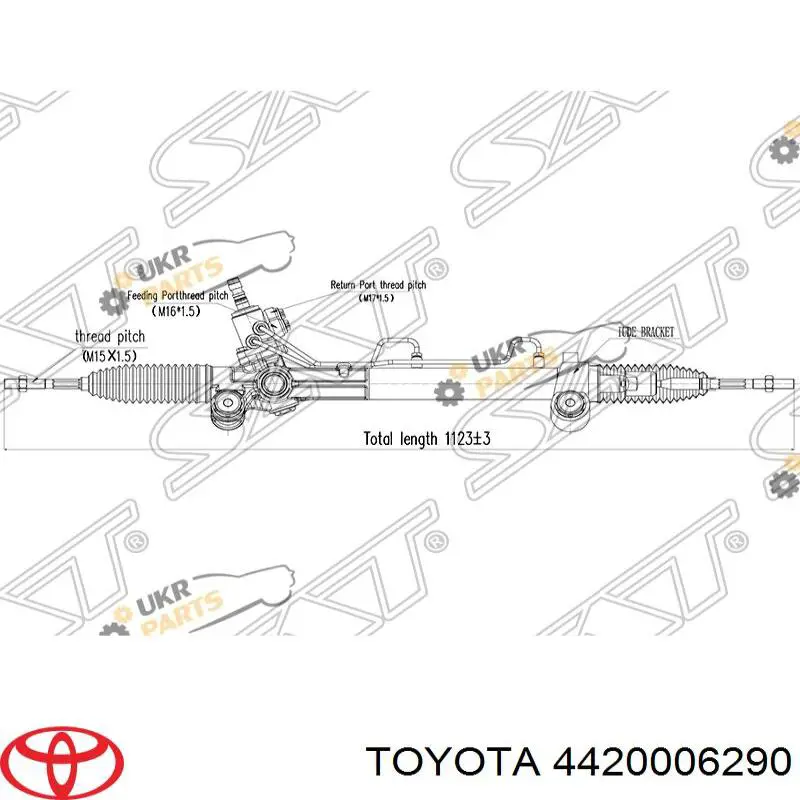 Cremalheira da direção Toyota 4424006050 preço, a partir de 371,48 EUR