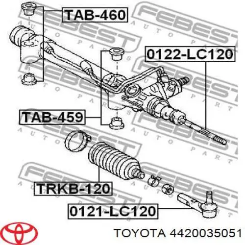 Cremalheira da direção Toyota 4420035051 preço, a partir de 432,45 USD
