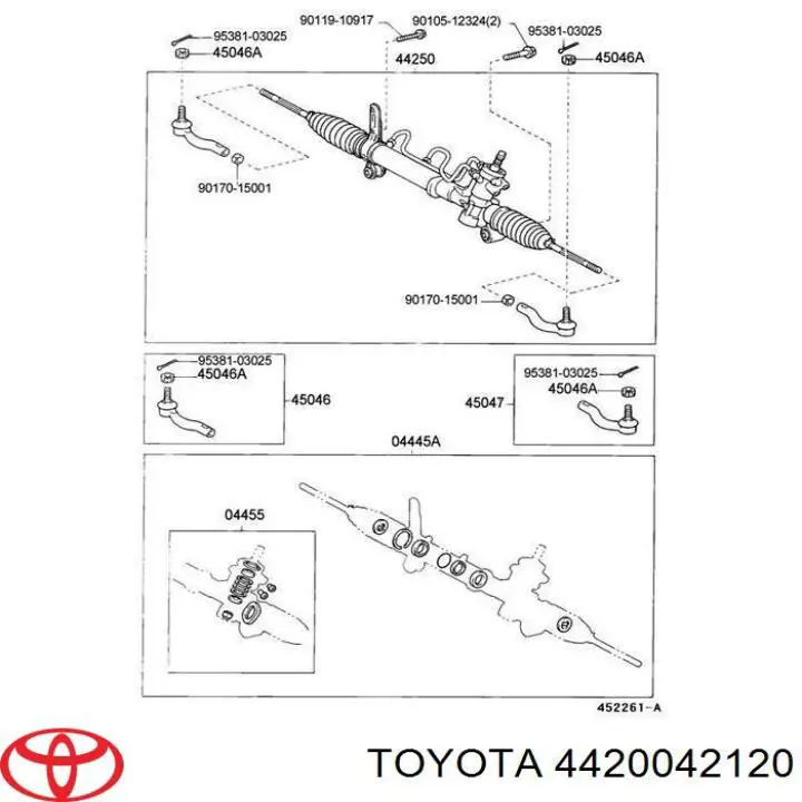 Cremalheira da direção HSR0106 Hotaru