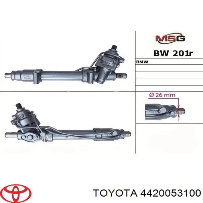 Cremalheira da direção Toyota 4420053100 preço, a partir de 3915,08 USD