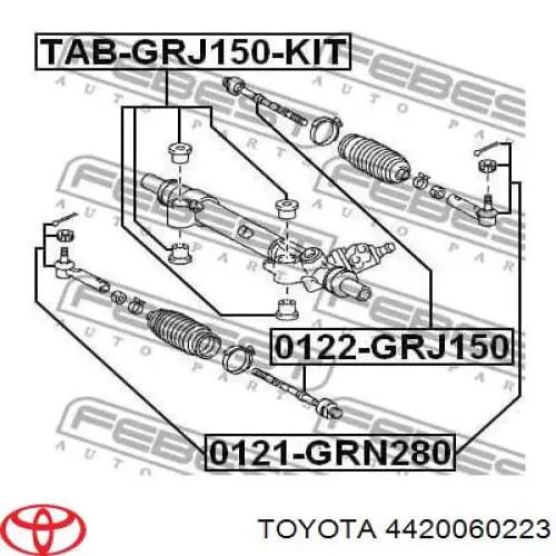 Cremalheira da direção Toyota 4420060223 preço, a partir de 380,54 USD