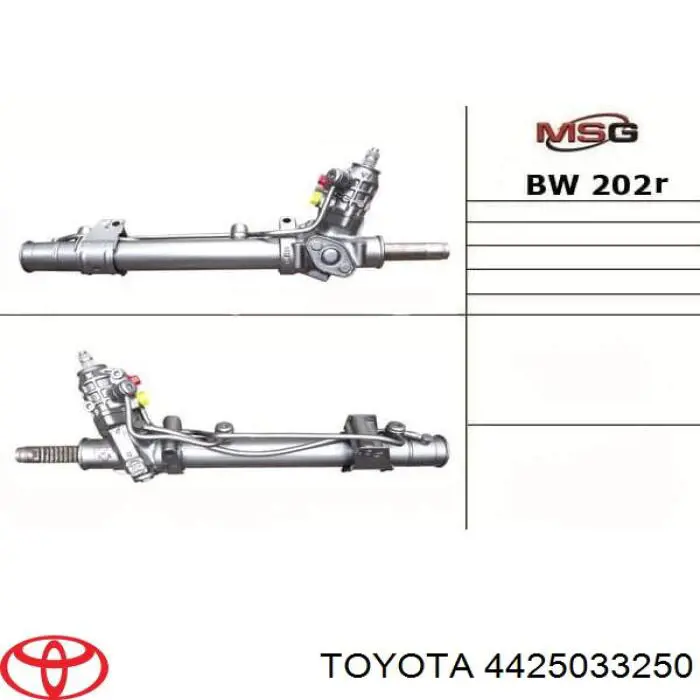 Cremalheira da direção 4425033250 Toyota