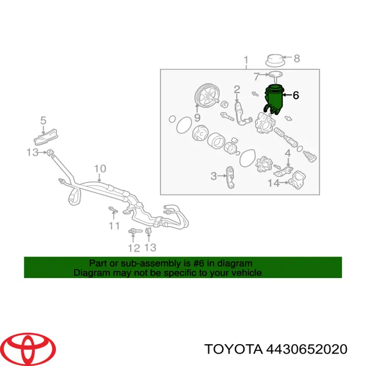 Tanque de bomba da Direção hidrâulica assistida Toyota Yaris  P10