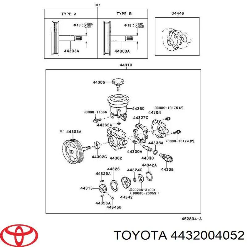 Bomba da Direção hidrâulica assistida Toyota 4 Runner  N130