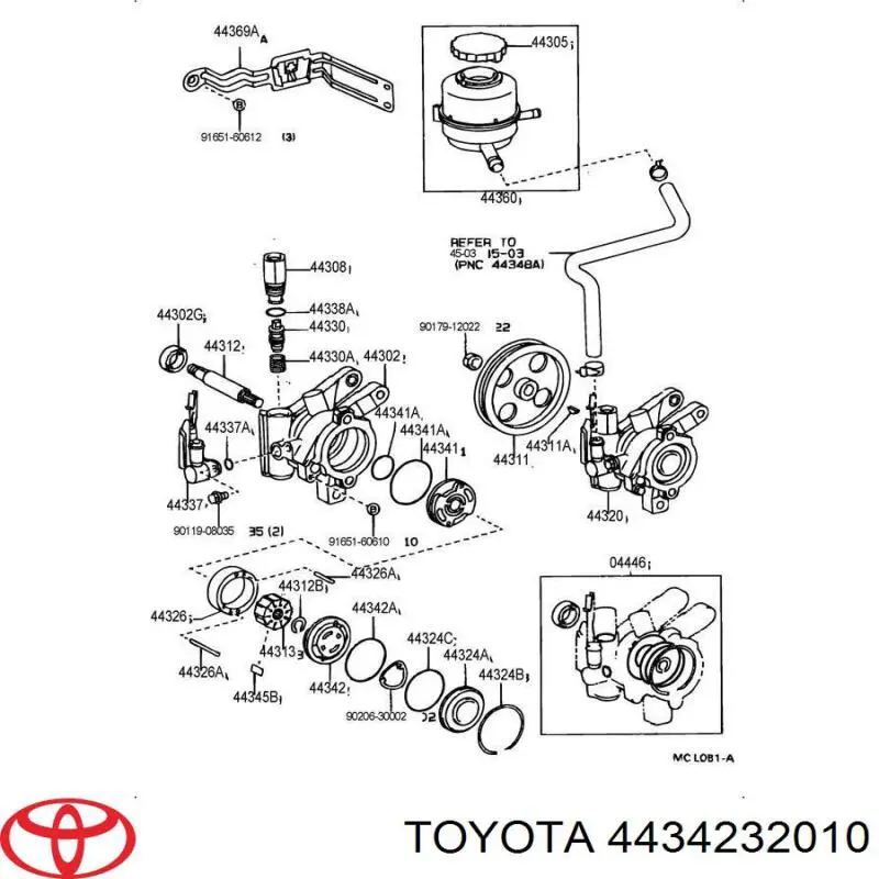  Toyota 4434232010 preço, a partir de 75,57 USD