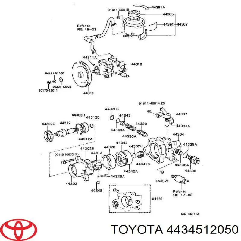 4434512050 Toyota 