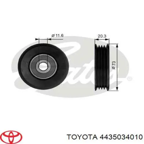 Rolo de reguladora de tensão da correia de transmissão Toyota 4435034010 preço, a partir de 362,73 USD