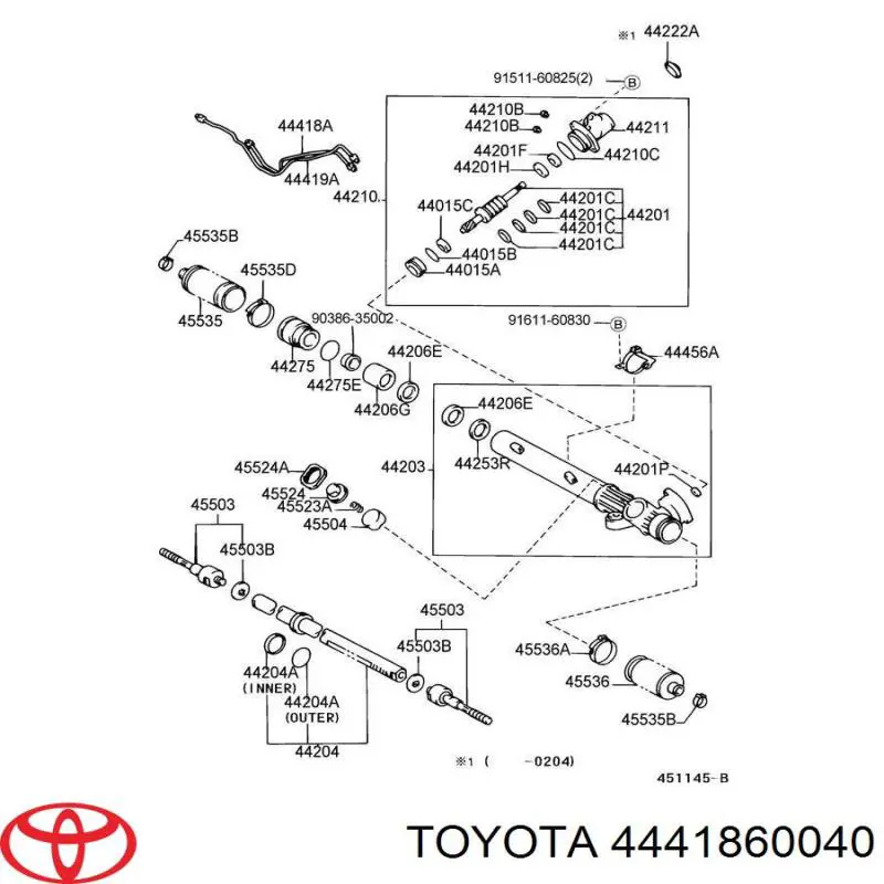  Toyota 4441860040 preço, a partir de 193,85 USD