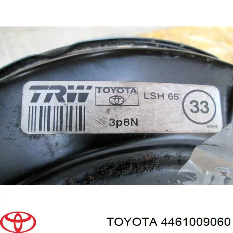 Reforçador dos freios a vácuo Toyota Corolla VERSO E12J