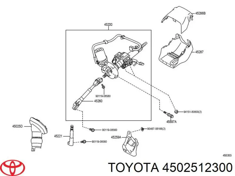  Toyota 4502512300 preço, a partir de 156,22 USD