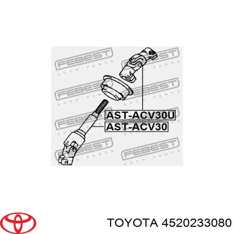 Compre 4520233080 Toyota Veio da coluna de direção inferior