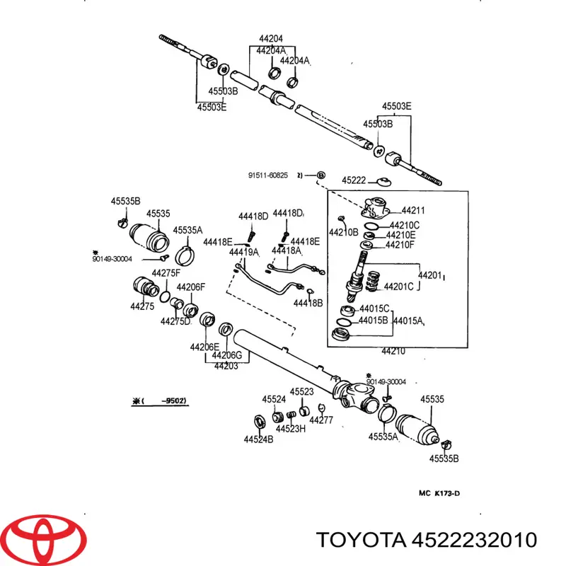  Toyota 4522232010 preço, a partir de 13,13 USD