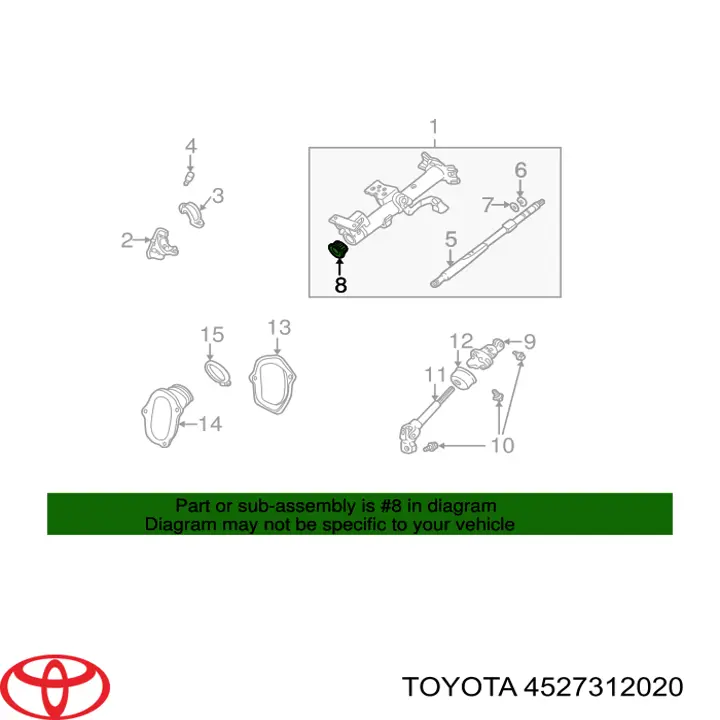 Bucha da coluna de direção Toyota 4527312020 preço, a partir de 10,97 USD