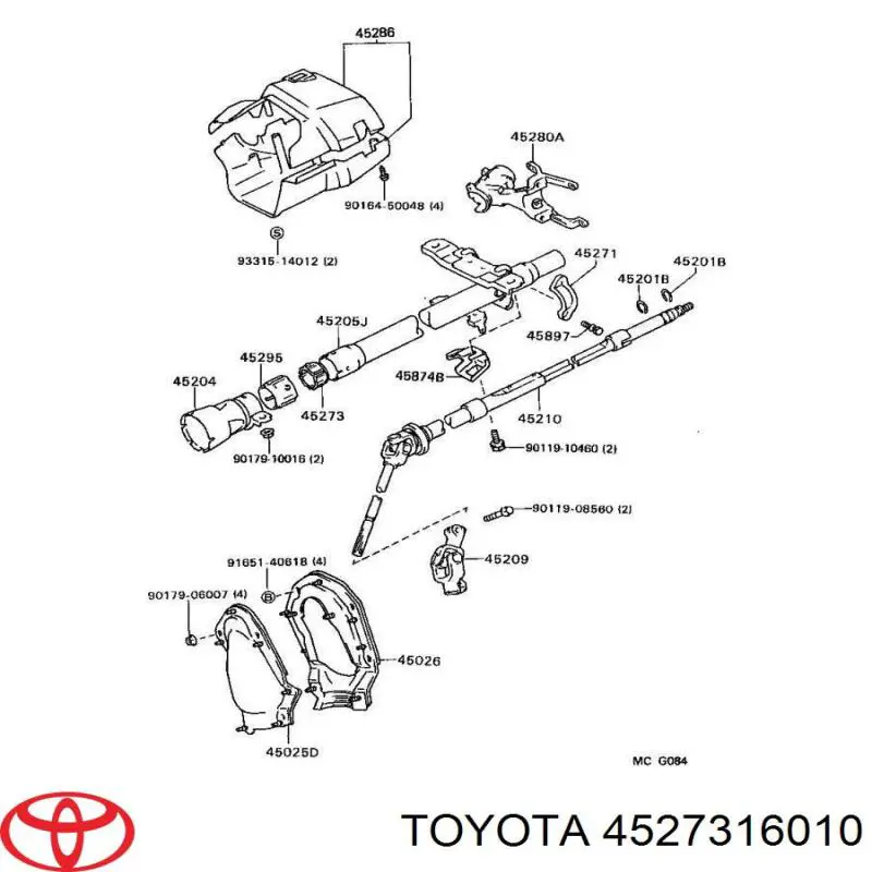 Compre 4527316010 Toyota Bucha da coluna de direção
