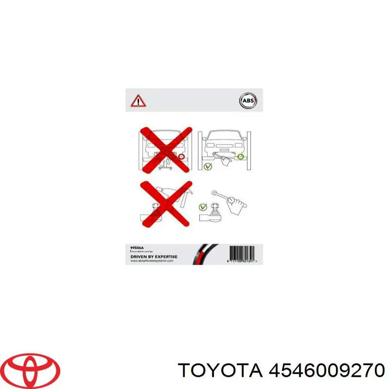 4546009270 Toyota Ponta externa da barra de direção