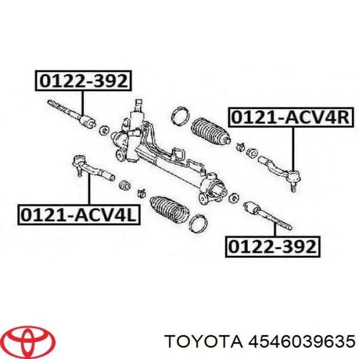 Compre 4546039635 Toyota Ponta externa da barra de direção