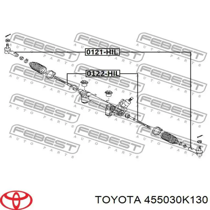 455030K130 Toyota Tração de direção