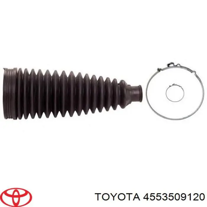 4553509120 Toyota Bota de proteção do mecanismo de direção (de cremalheira)