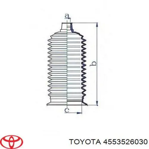 Compre 4553526030 Toyota Bota de proteção do mecanismo de direção (de cremalheira)