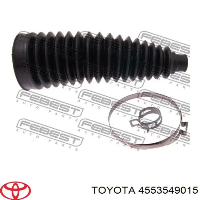 4553549015 Toyota Bota de proteção do mecanismo de direção (de cremalheira)