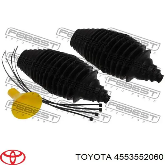 Compre 4553552060 Toyota Bota de proteção do mecanismo de direção (de cremalheira)