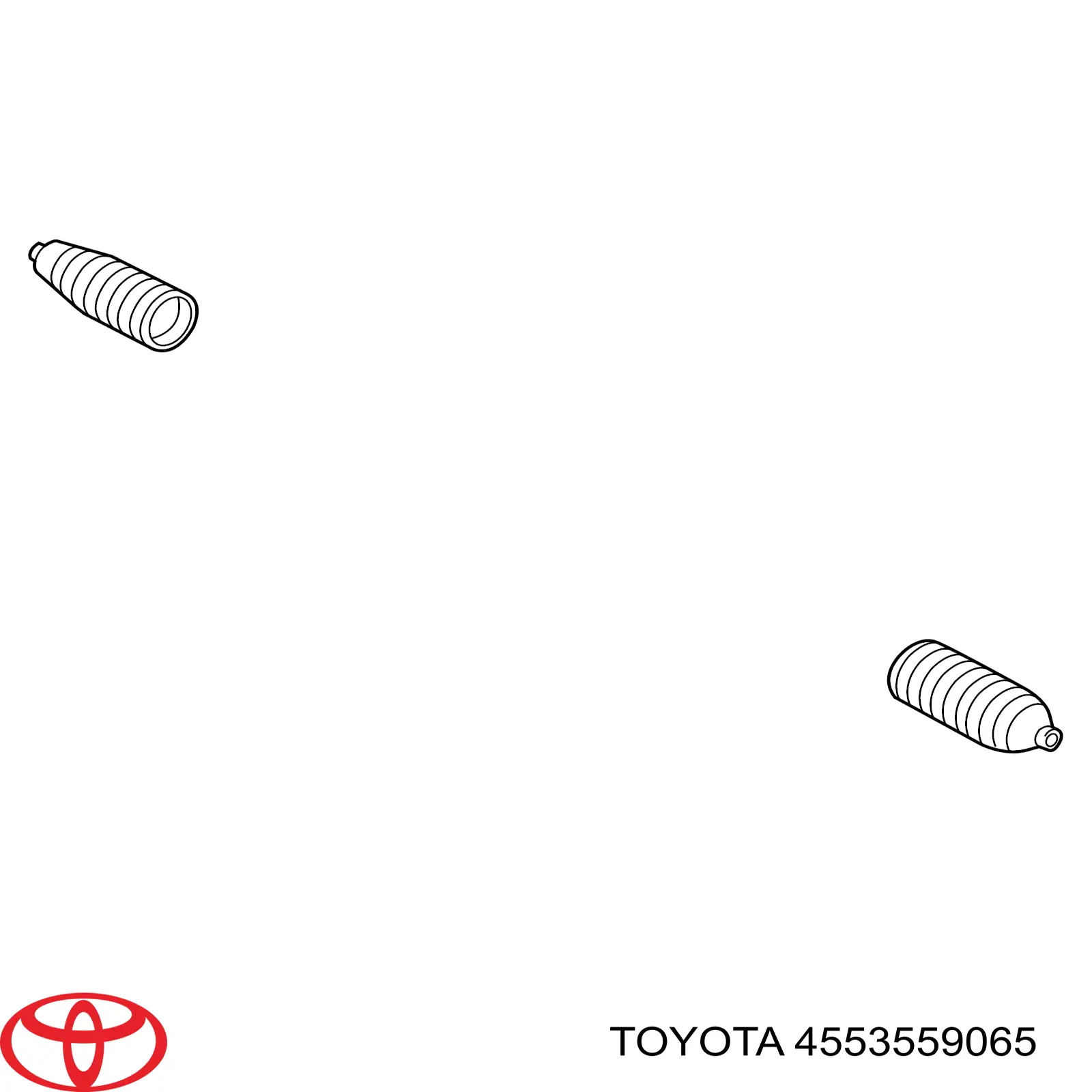 4553559065 Toyota Bota de proteção do mecanismo de direção (de cremalheira)