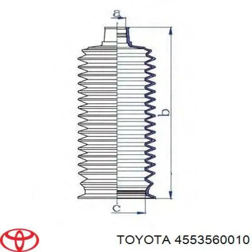 Compre 4553560010 Toyota Bota de proteção do mecanismo de direção (de cremalheira)